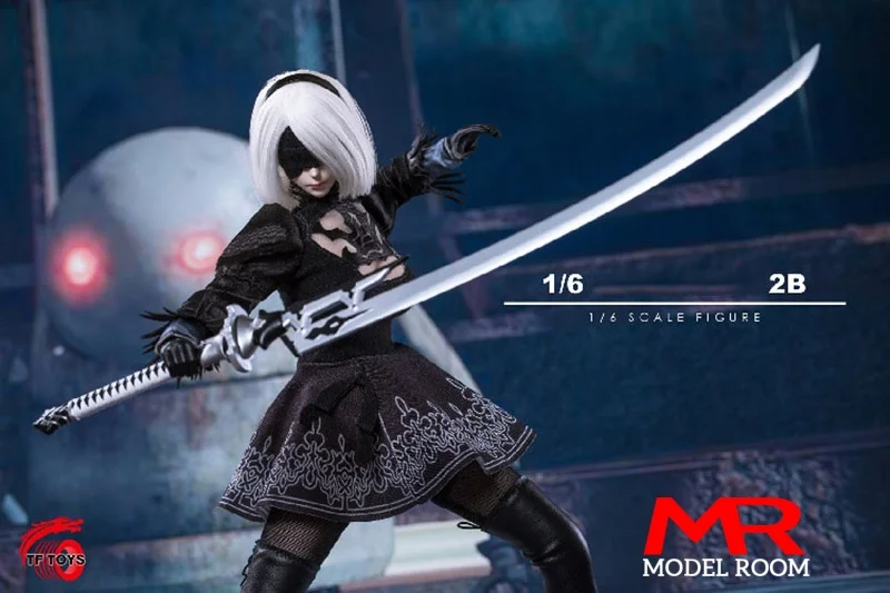 TF TOYS TF01 1/6 مقياس 2B فتاة فستان رئيس نحت تأثيري الملابس الدعائم صالح 12 ''TBL S10D أنثى الجندي عمل الشكل الجسم الدمى #4