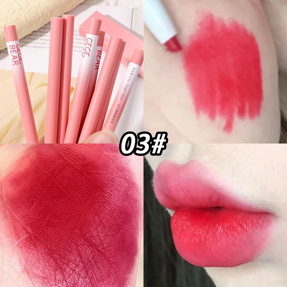 1PC Naakt Bruin Contour Lip Liner Sexy Rode Matte Fluwelen Tint Lippenstift Pen Blijvende non-stick Cup Hydraterende lippen Make-Up Cosmetische