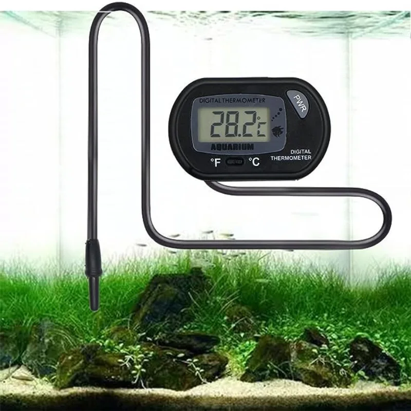 Digital Aquarium Thermometer with Probe Suction Cup Fish Tank Water Electronic Thermometer Measurement Degrees Celsius ℃