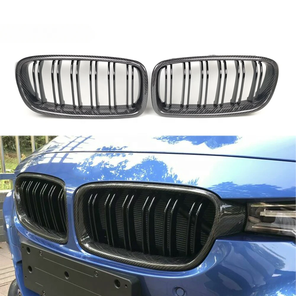 

F30 Real Carbon Fiber Front Bumper Kidney Grill For Bmw 3 Series F30 Sedan F31 316i 318i 320i 328i 330i 335i 340i 2012-2018