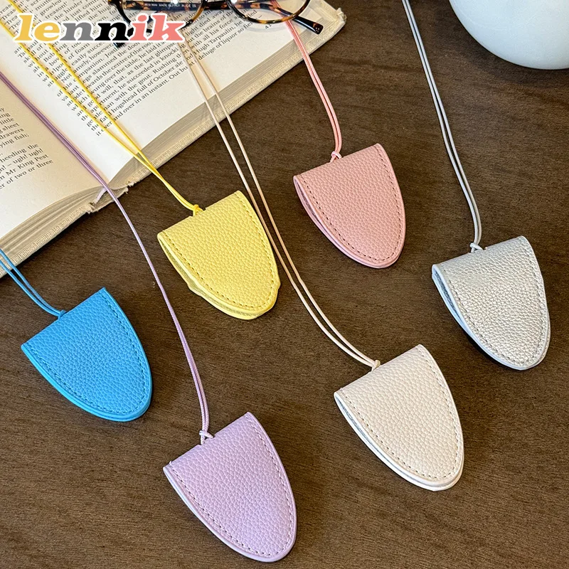 قلادة بمشبك نظارات مغناطيسي أنيق من الدوبامين، حبل من الجلد الطبيعي، يجب اقتناؤه للسفر/العمل، مغناطيسي، مضاد للسقوط