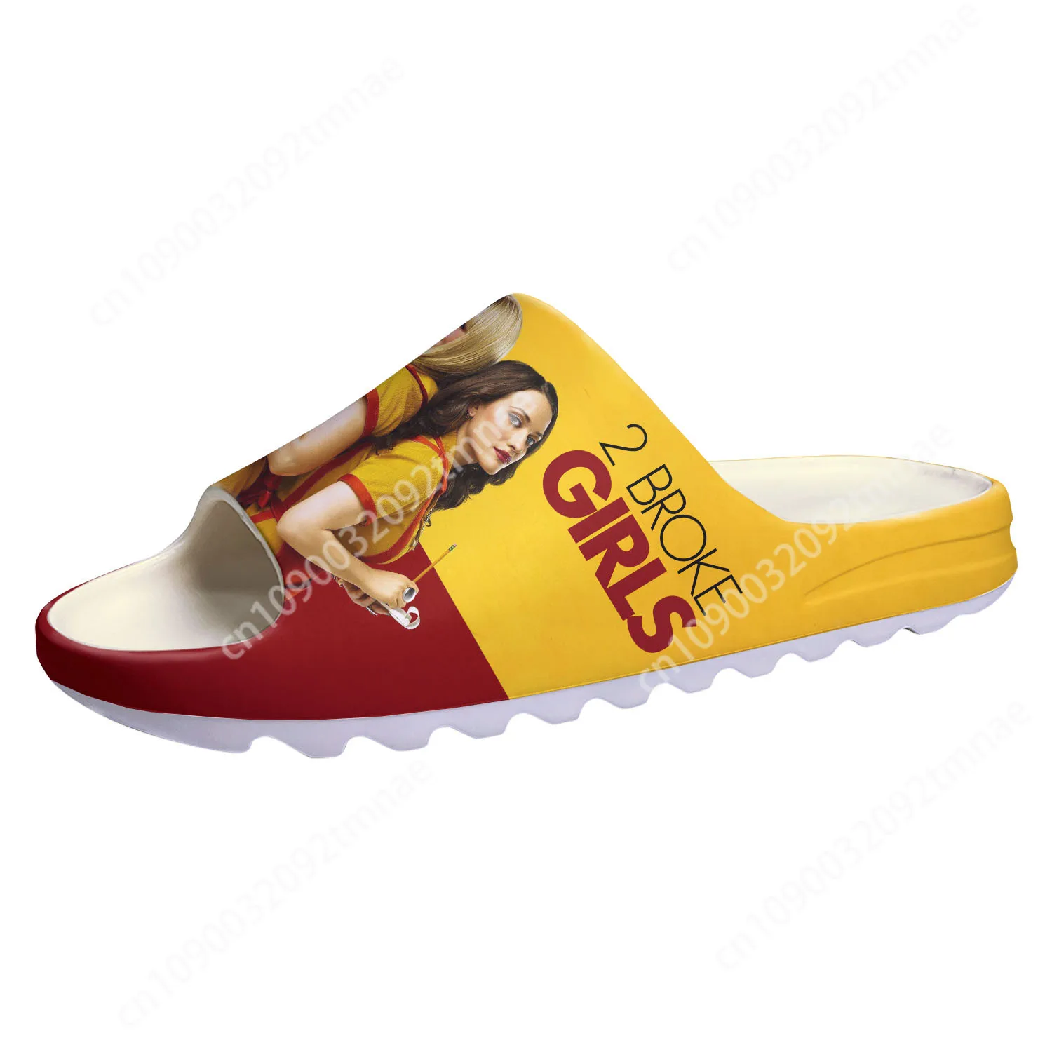 

2 Broke Girls Soft Sole Sllipers Home Clogs Customized Step On Water Shoes Mens Womens Teenager Step in Sandals