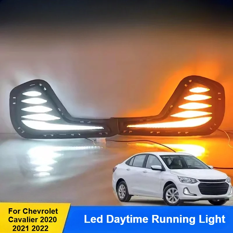 

Для Chevrolet Cavalier 2020 2021 2022: Светодиодные ДХО с динамическим указателем поворота и передние противотуманные фары — аксессуары для модификации
