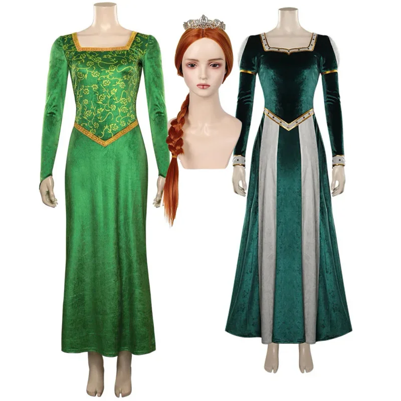 

Fiona Princess cosplay costume dress outfits Halloween carnival suit