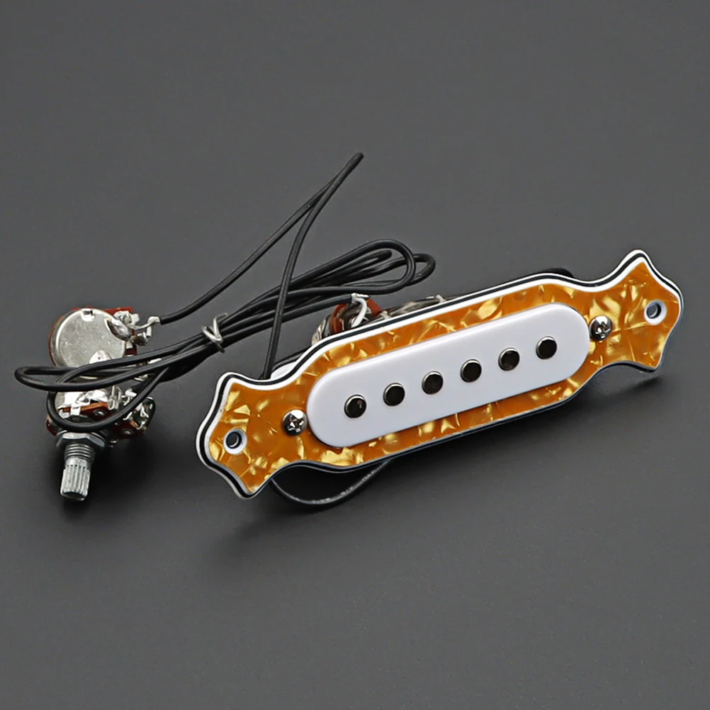 

Pickup Acoustic Guitar System Parts Instruments Bridge Metal with Tone Vibration