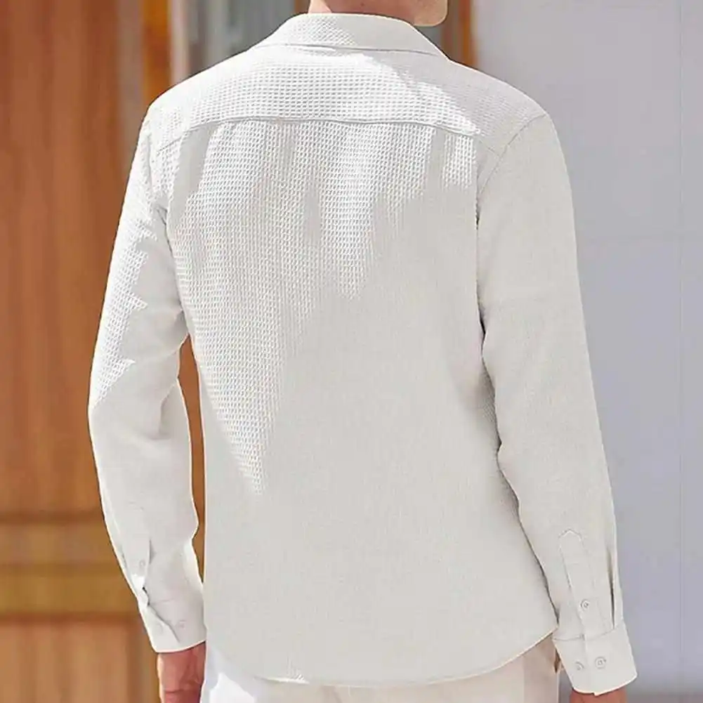 

Simple Pure Color Casual Long Sve irt Stand Fit Youth ular Cotton Blend Breathable Moisture ng European Sle