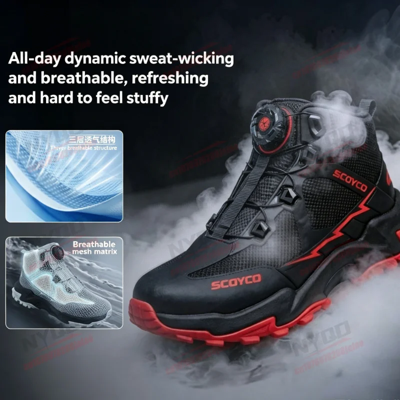 

Motorcycle Riding Shoes with Breathable Mesh Design for Spring and Summer Anti Slip and Anti Fall Outdoor Off-road Shoes