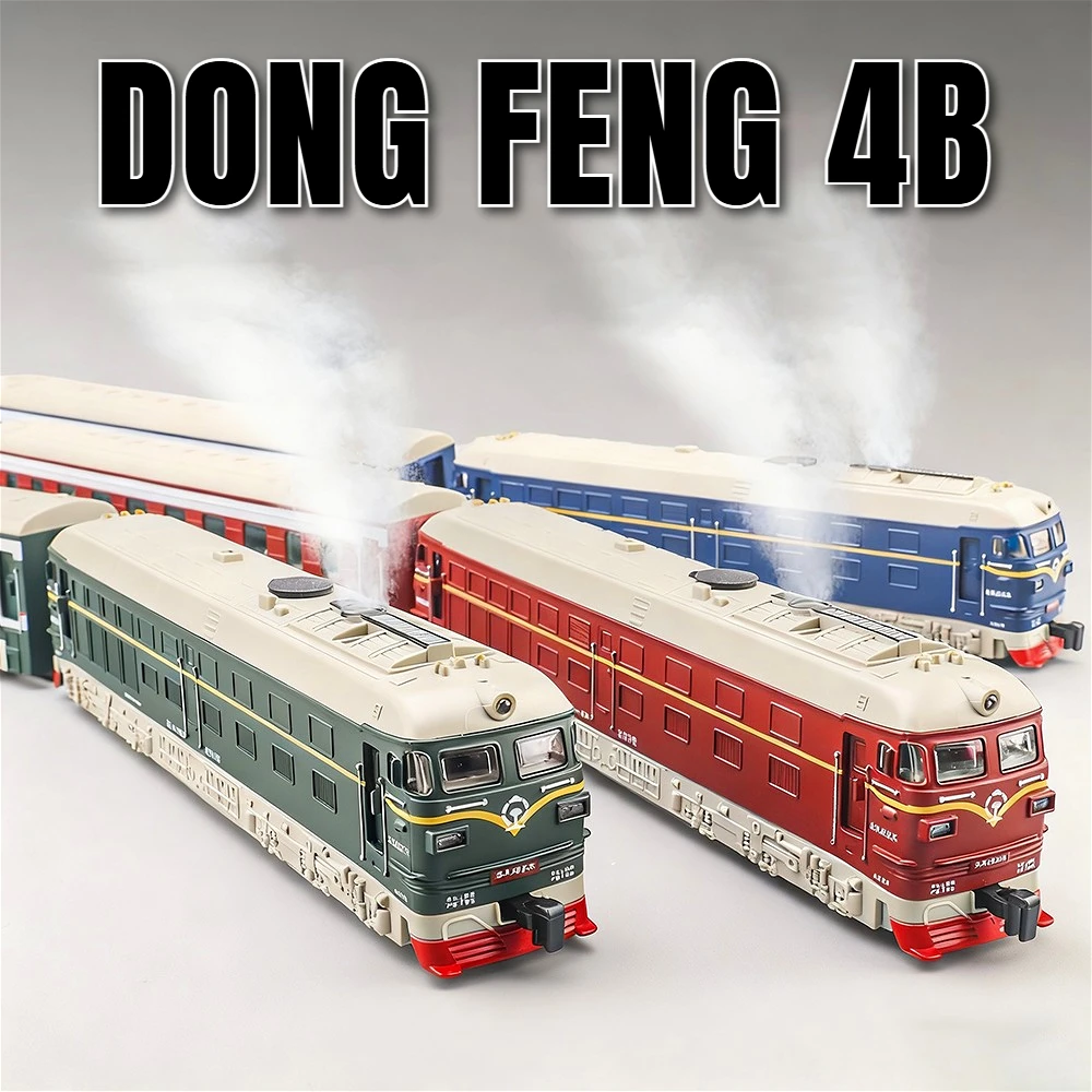 1:32 DongFeng 4B Zugmodell Spielzeugauto Türen geöffnet Powered Walking Elektrospray Diesellegierung Fahrzeug Musik Lichtmodelle für Kinder