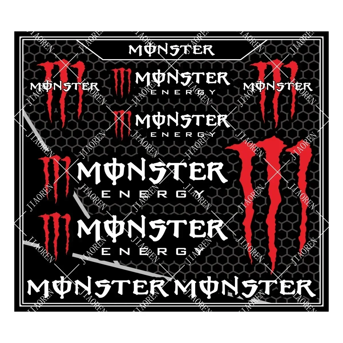 عيد الميلاد عاكس الوحش الطاقة ملصق دراجة نارية شعار خزان خوذة دراجة سيارة صائق