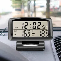 NEW Car Thermometer Digital Alarm Clock Auto Vehicles Temperature Gauge with Backlight Car Electronics Car Clock Dashboard Clock
