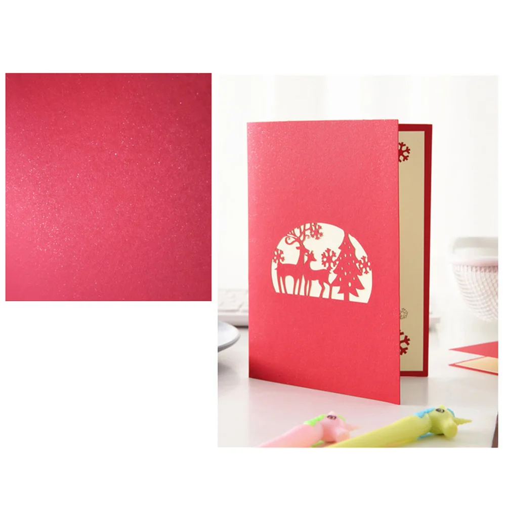 

3D Greeting Cards Christmas Card 3D Vision Effect Eco Friendly Paper Craft Blank Space for Words Great Eve Surprise Gift