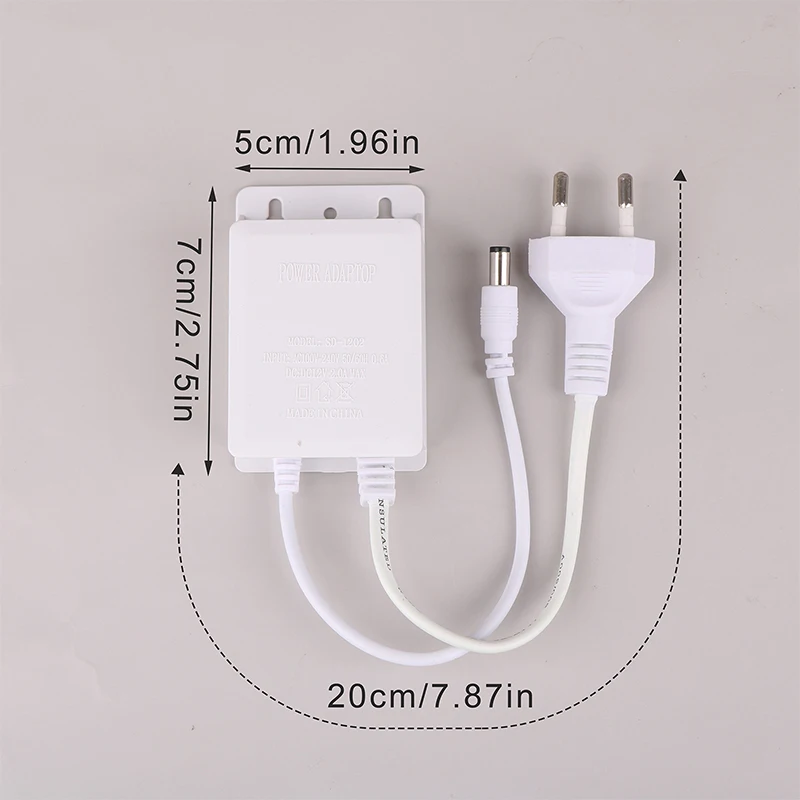 Chargeur adaptateur secteur étanche extérieur, alimentation de sortie, sécurité CCTV, caméra IP analogique AHD, entrée AC 220V, DC 12V, prise UE