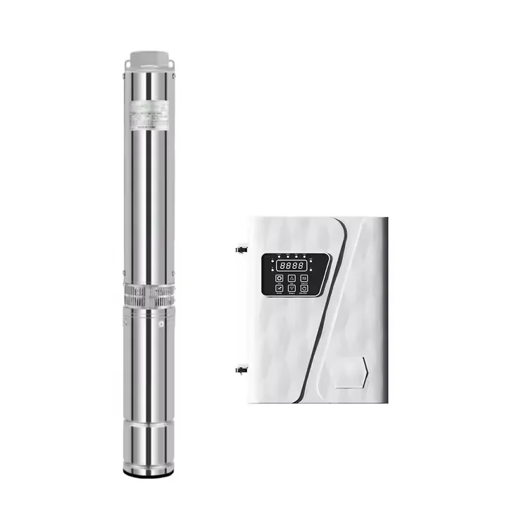 Pompe Submersible solaire haute efficacité 4 ", pour alimentation et Irrigation agricoles, énergie solaire AC380V/DC520V 7.48