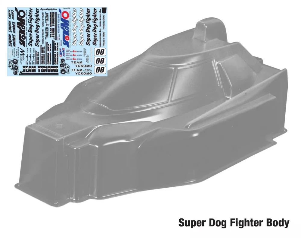 Clear Lexan body sets for Yokomo 870C Super Dog Fighter Scale 1/10 4WD Off-Road Electric Buggy