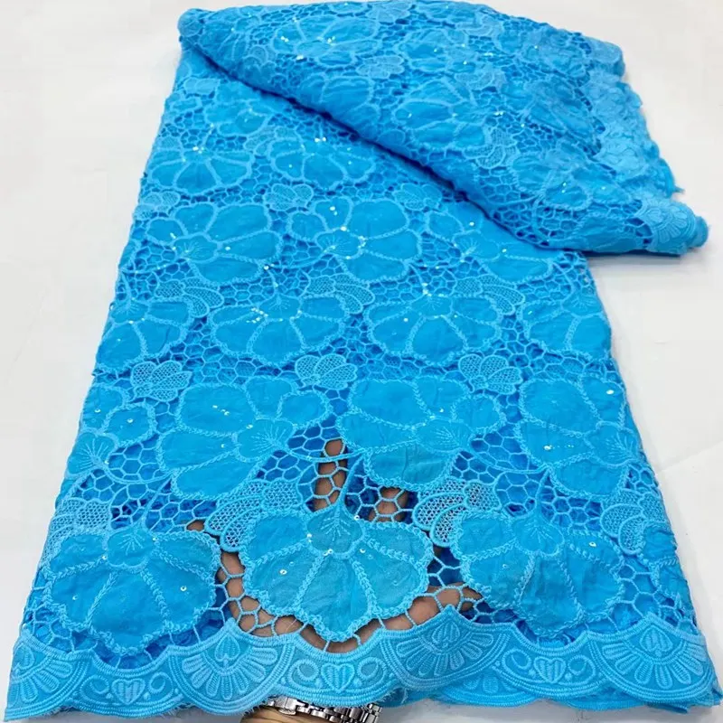 Guipure Lace New Style African Cord Chiffon Lace Water Soluble Fabric Sewing Ghana Clothes TS2772