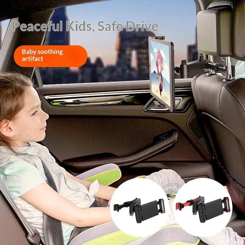 Car Rear Seat Flat Support Car Headrest Seat Back Dedicated Mobile Phone Holder Extendable and Foldable Universal Support