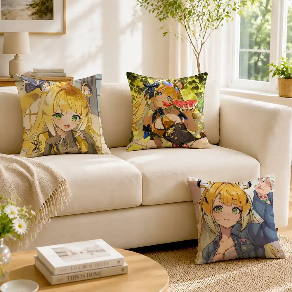 ZZZ Cute Ju F-Fufu  Customizable Square Cushion Cover Double Sided Print Pillow Case