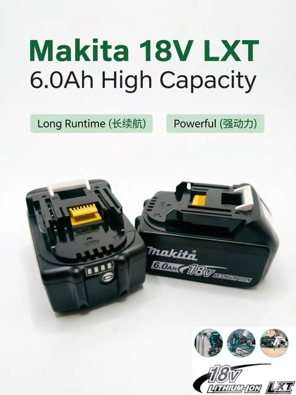 

Makita 18V Lithium Battery BL1850 BL1840 BL1830 Replacement Makita 18V LXT Series Cordless Power Tools with Safety Protection