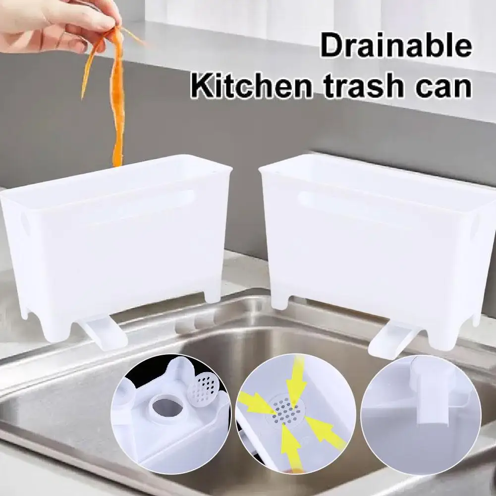 Drainable Kitchen Waste Bin Household Mini Garbage Residue Box And Truck Separation Food Dry Home Filtration Filter Wet Res T8G0