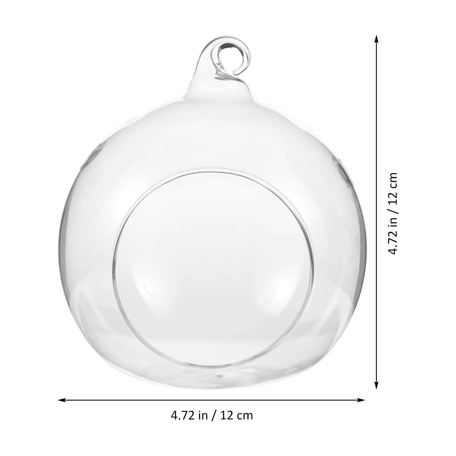 

2Pcs Hanging Glass Globe Terrarium Transparent Air Plant Holder Indoor Desktop Succulent Planter Durable Creative DIY