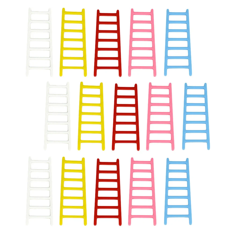 50 Pcs House Ladder Toy Miniature Ladders Accessories Decor DIY Landscape Plastic Scene Layout Prop Decorative