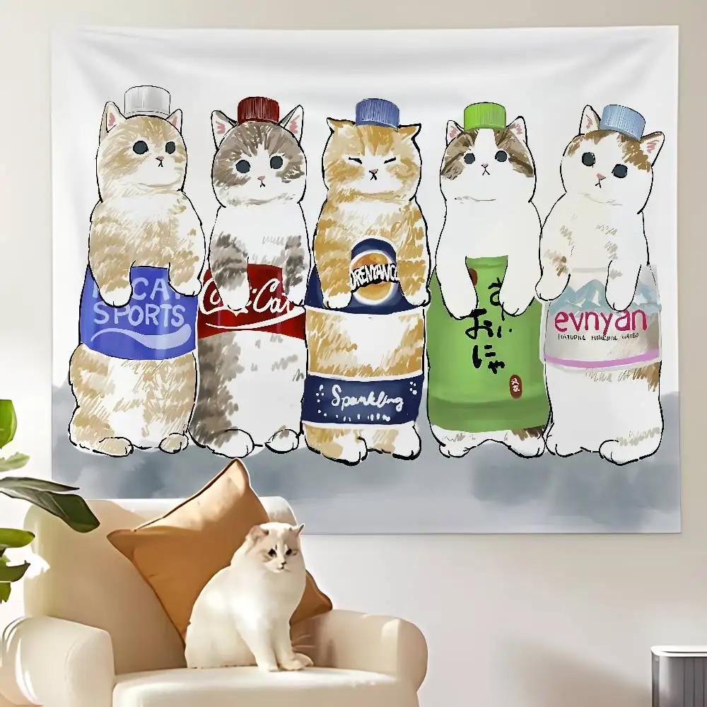Funny Cat Mofusand Tapestry Customizable Tapestries Of Various Styles,wall Hangings, Celebrity Photo Printing,wall Hangings