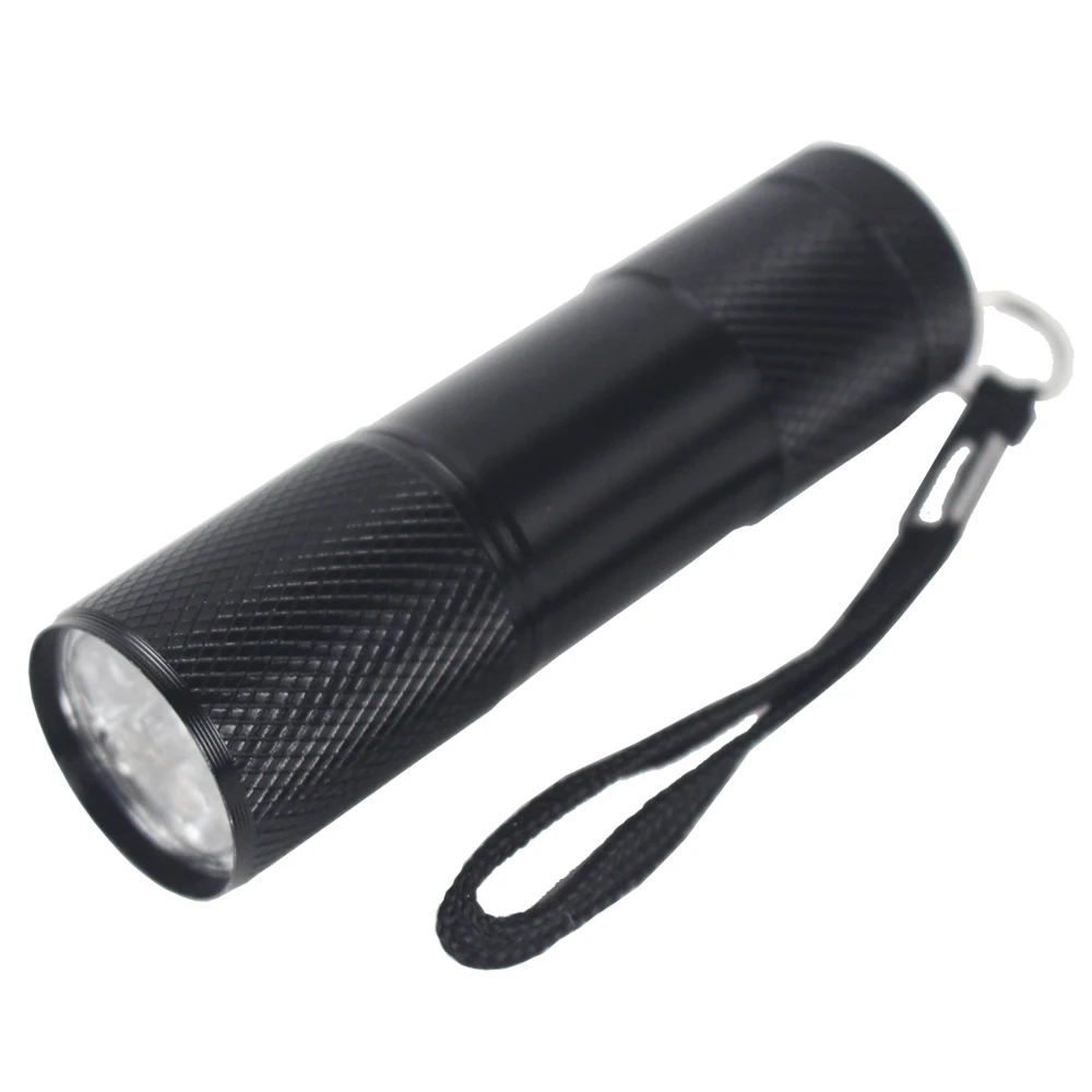 

Daozhimei 9LED UV Mini Portable Flashlight 395nm Ultraviolet Torch Purple Light Detector Fluorescent Anti-counterfeiting Lamp