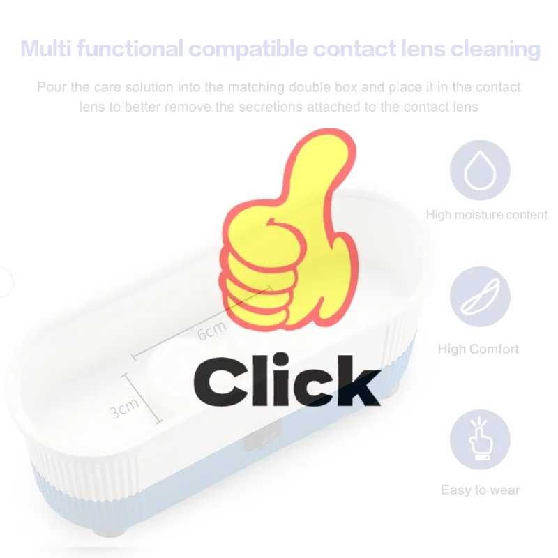 ماكينة تنظيف النظارات بالموجات فوق الصوتية عالية التردد، تحكم لاسلكي، تنظيف متعدد الأغراض لساعة العدسات اللاصقة والمجوهرات