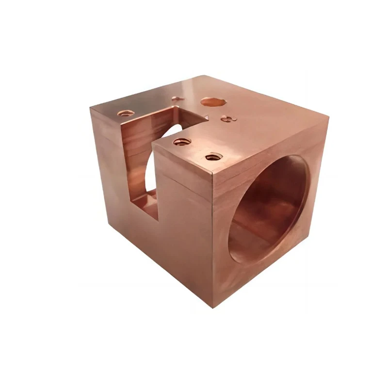 CNC machining high-precision copper special-shaped connecting cavity, mechanical fixing box, installation base