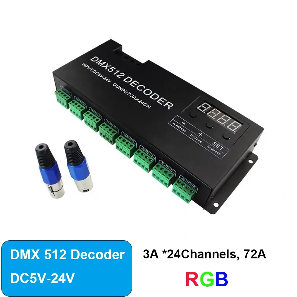 Imagem -02 - Decodificador Digital para Faixa Led Controlador Dmx Rgb Rgbw Dmx512 3ch 4ch 512