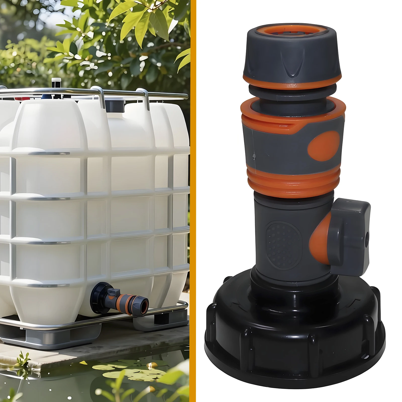 Robinet d'arrêt pour tuyau d'arrosage, raccord IBC, coupleur de tuyau, connecteur de coupure d'eau, joint de réparation, adaptateur pour système d'irrigation