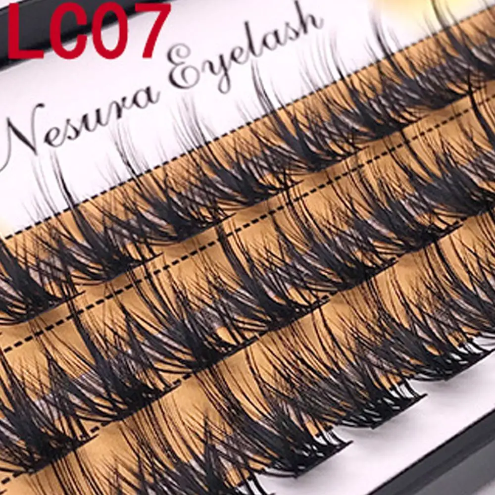 False Eyelashes Dramatic Soft Segmented Eyelashes 3D Mink Hair Individual Eyelashes Fluffy Natural