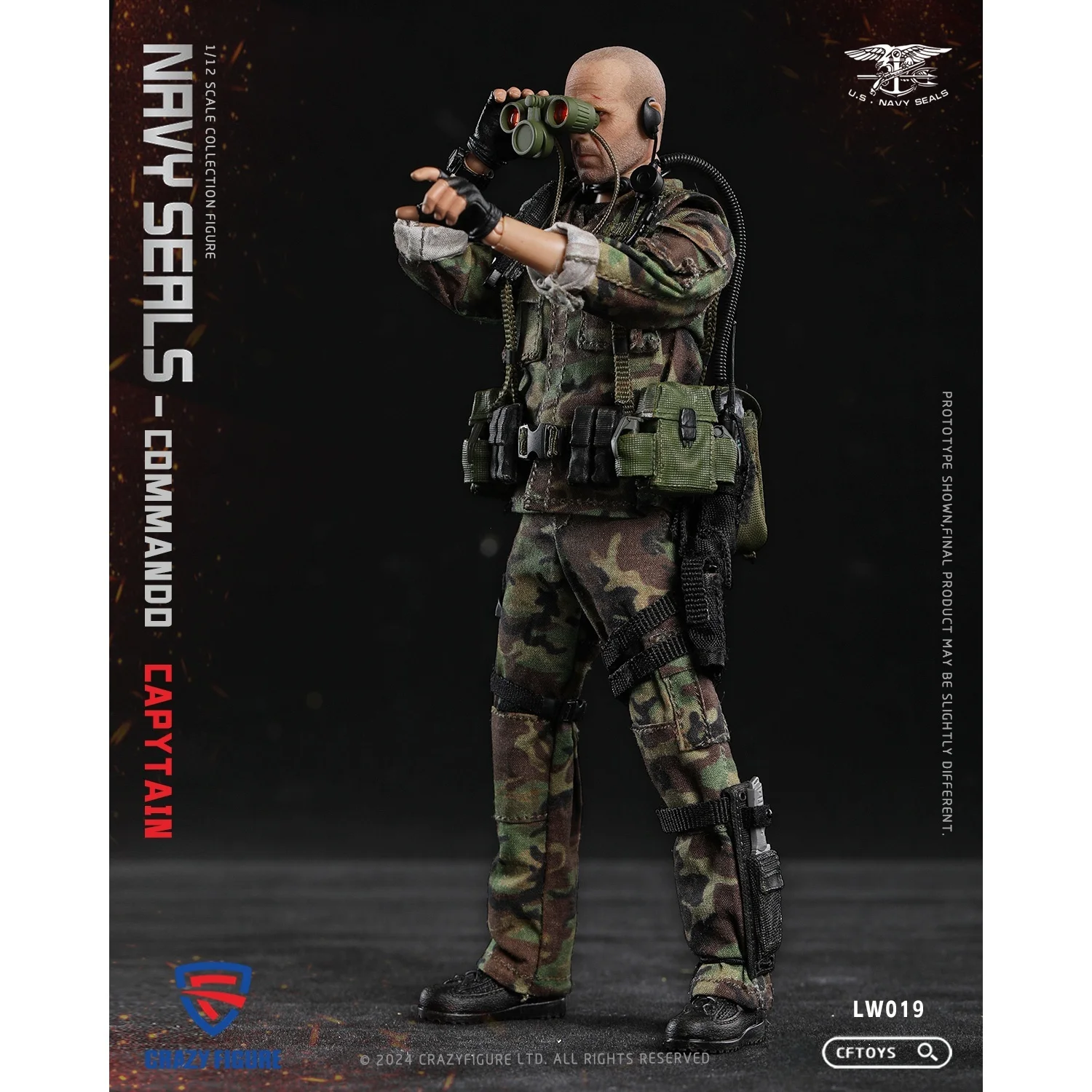 6 inch Cftoys Lw019 schaal 1/12 Seal Special Assault Team Captain collectible actiefiguur - volledige set militaire soldaat