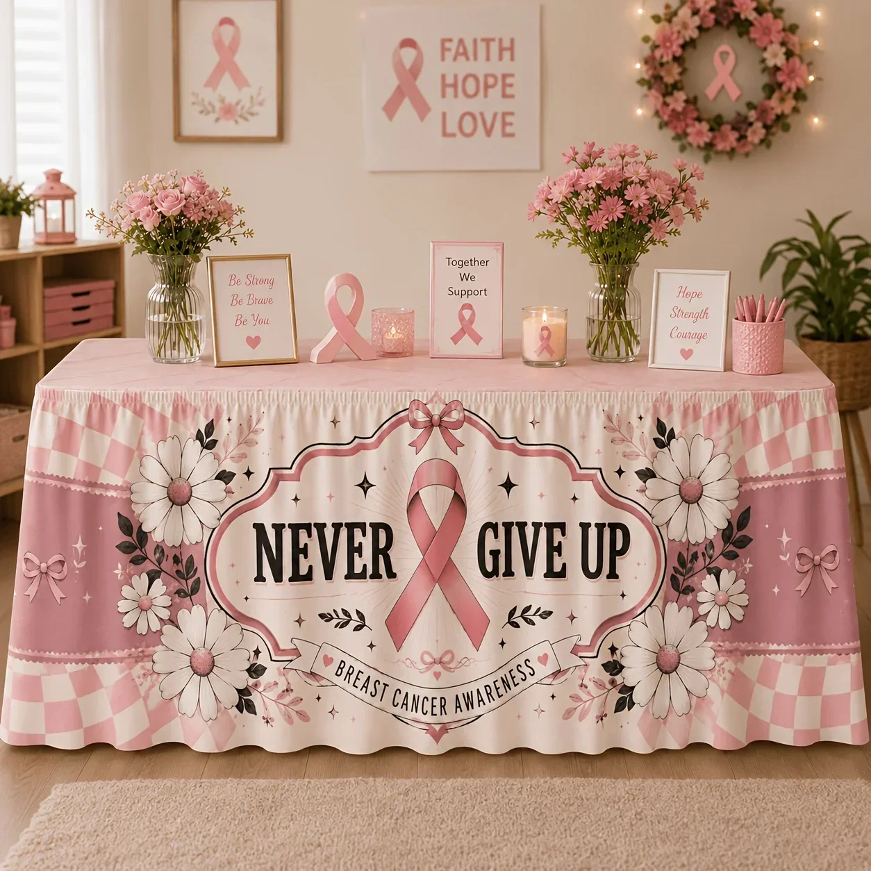 One tablecloth skirt. 