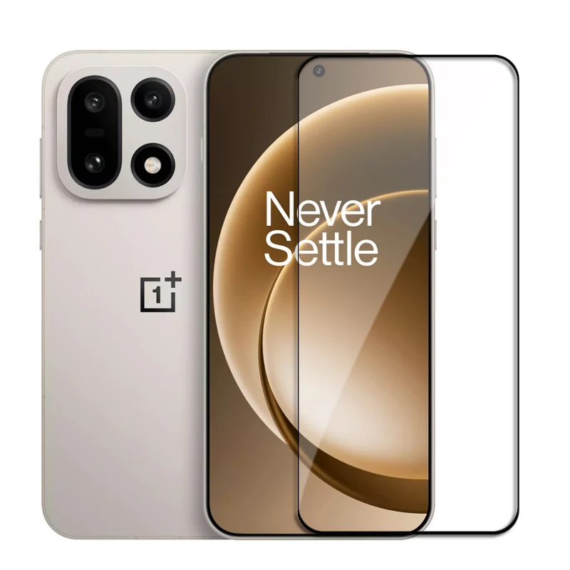 واقي شاشة سهل التركيب لهاتف Oneplus 15 خالي من الغبار لهاتف Oneplus 15 غطاء كامل من الزجاج المقسى فيلم الهاتف Oneplus 15
