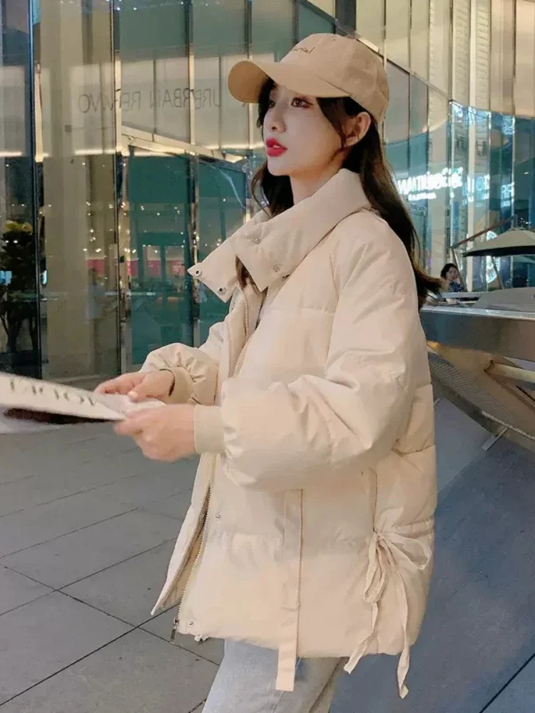Winter Cotton Puffer Jacket for WomenKorean Fashion Short Warm Bread Jacket Students Outsidewear