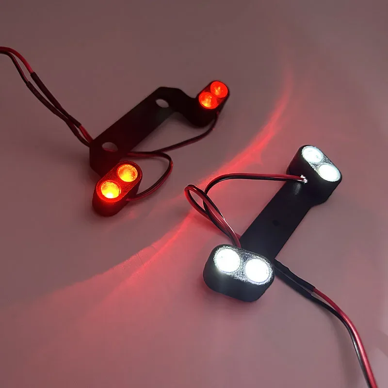 Symulacja LED przedniego/tylnego systemu oświetlenia jasna lampa reflektor dla 1/10 TRAXXAS RC E-REVO 2.0 części do ciężarówek Monster