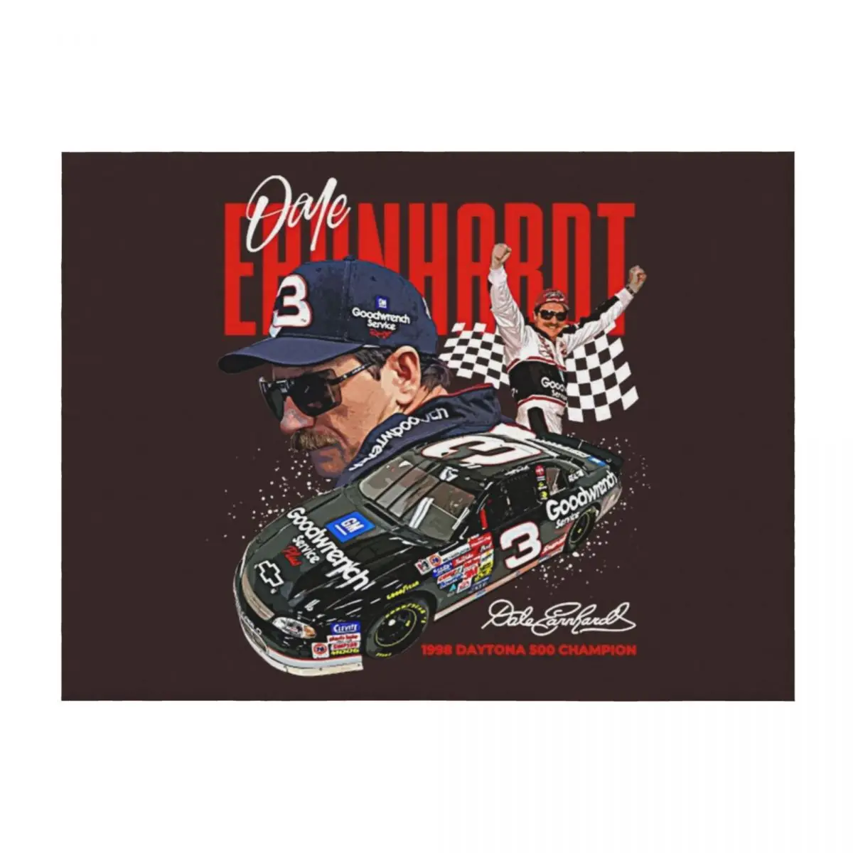 

Dale Earnhardt T-Shirt Throw Blanket Retros Hairys For Sofa Thin manga Blankets