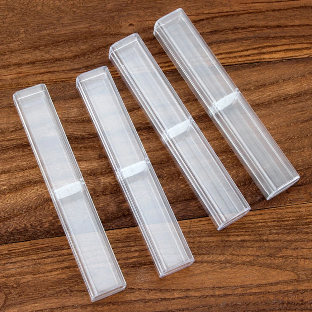 

Держатель для ручек из ПВХ, прозрачные коробки для дисплея, пустой подарочный контейнер для решения для хранения шариковых ручек со съемными концами