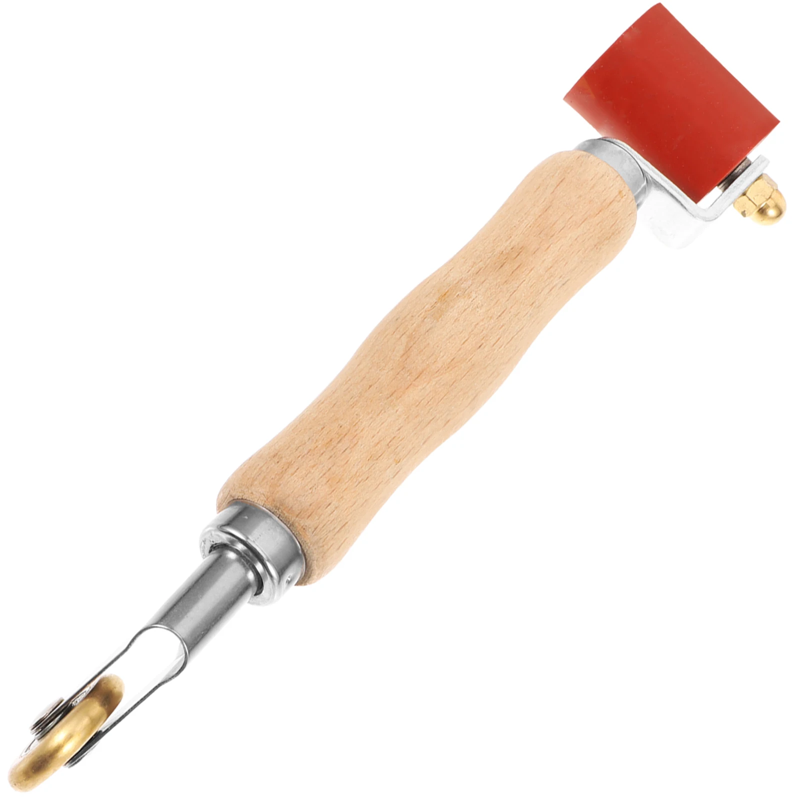 H Pressure PVC Welding Roller Tool Brass Wheel Red Silicone Dual Function High Temp Resistant Seam Roller for Roofing DIY