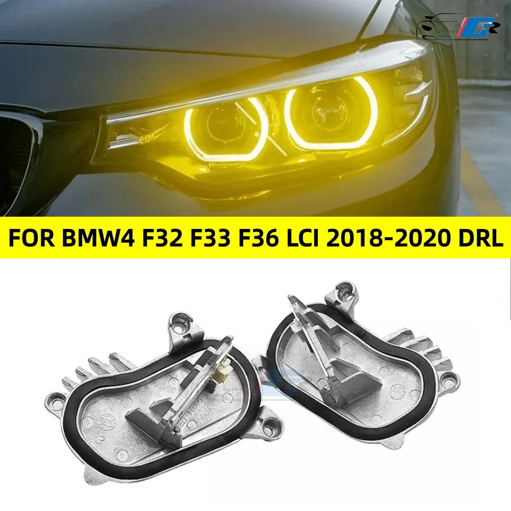 

Желтый лимонный DRL для BMW M4 M3 F80 F82 F32 F34 F36 2018 2019 2020 светодиодные фары Неадаптивные дневные ходовые огни с ангельскими глазами