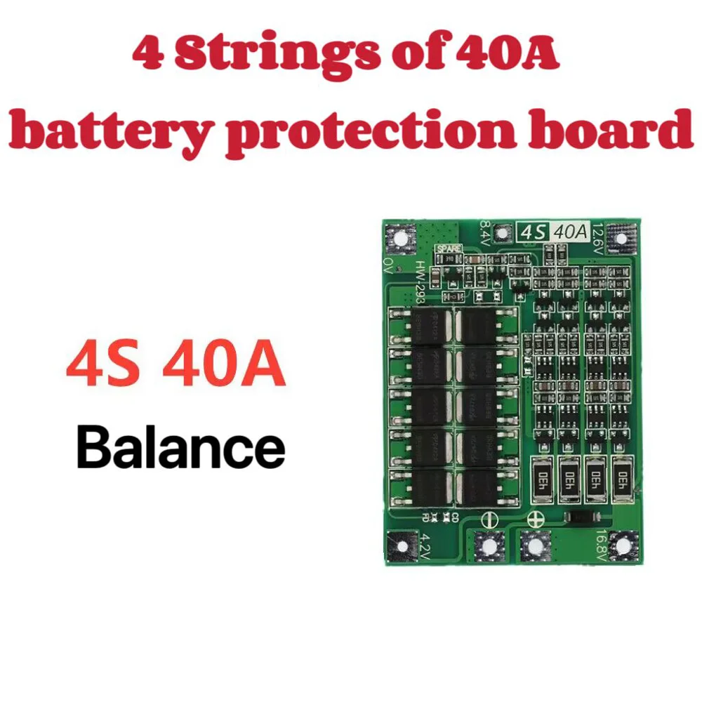 3S 4S 5S li-ion batteria al litio 18650 caricabatterie BMS 25A 30A 40A 60A 100A scheda di protezione con bilanciamento per motore trapano