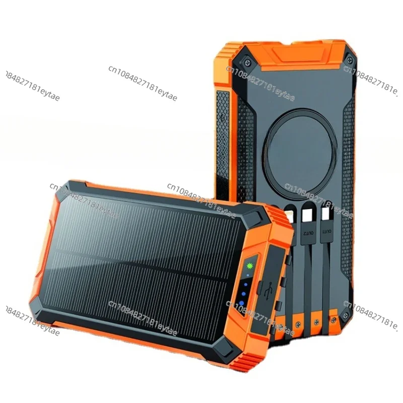 Best seller power bank solar waterproof 20000mah type c port folding solar power bank with wireless charging