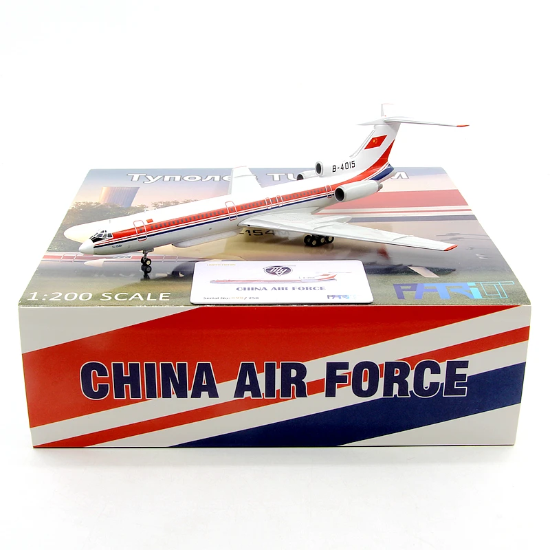 

Diecast Scale 1:200 Patriot Chinese Air Force TU-154M Reconnaissance Aircraft B-4015 Alloy Aircraft Model Collectible Toy Gift