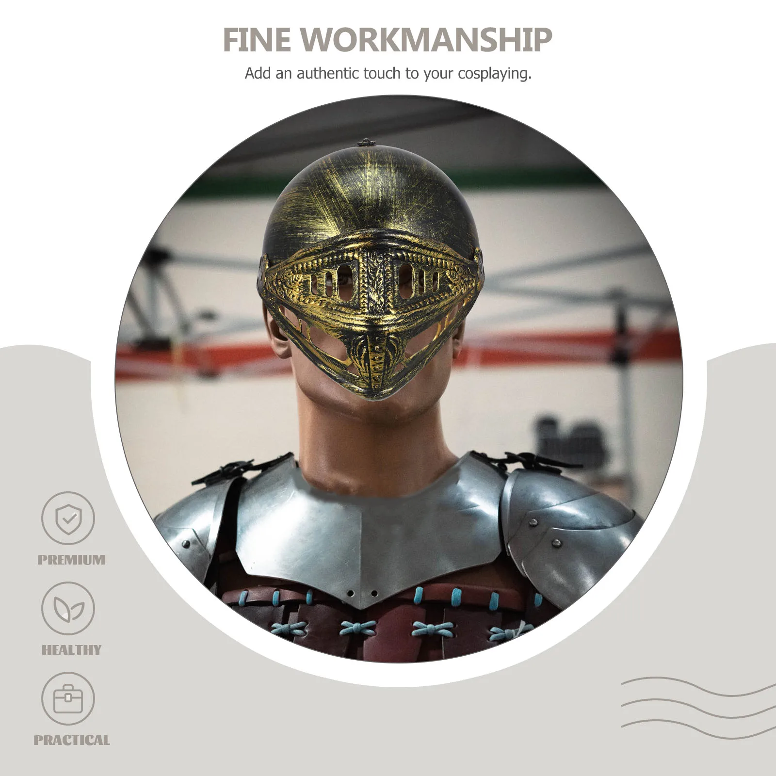 

1pc Fancy Knight for Men Kids Roman Soldier Costume Party Carnival Cosplay Medieval Headgear Halloween Dress Up