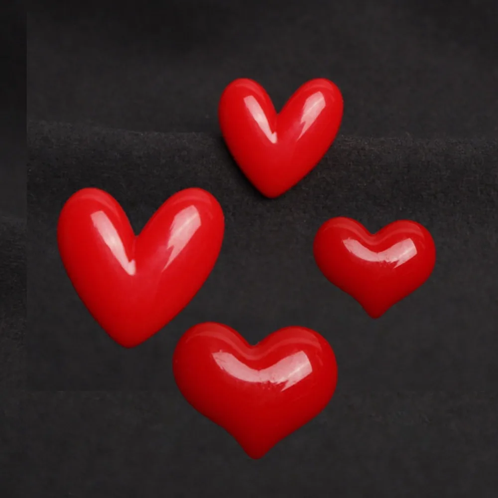4pcs Red Heart Shape Brooch Cute Heart Brooches Romantic Mini Accessories Wedding Party Jewelry Accessories, Love Pin For Lover