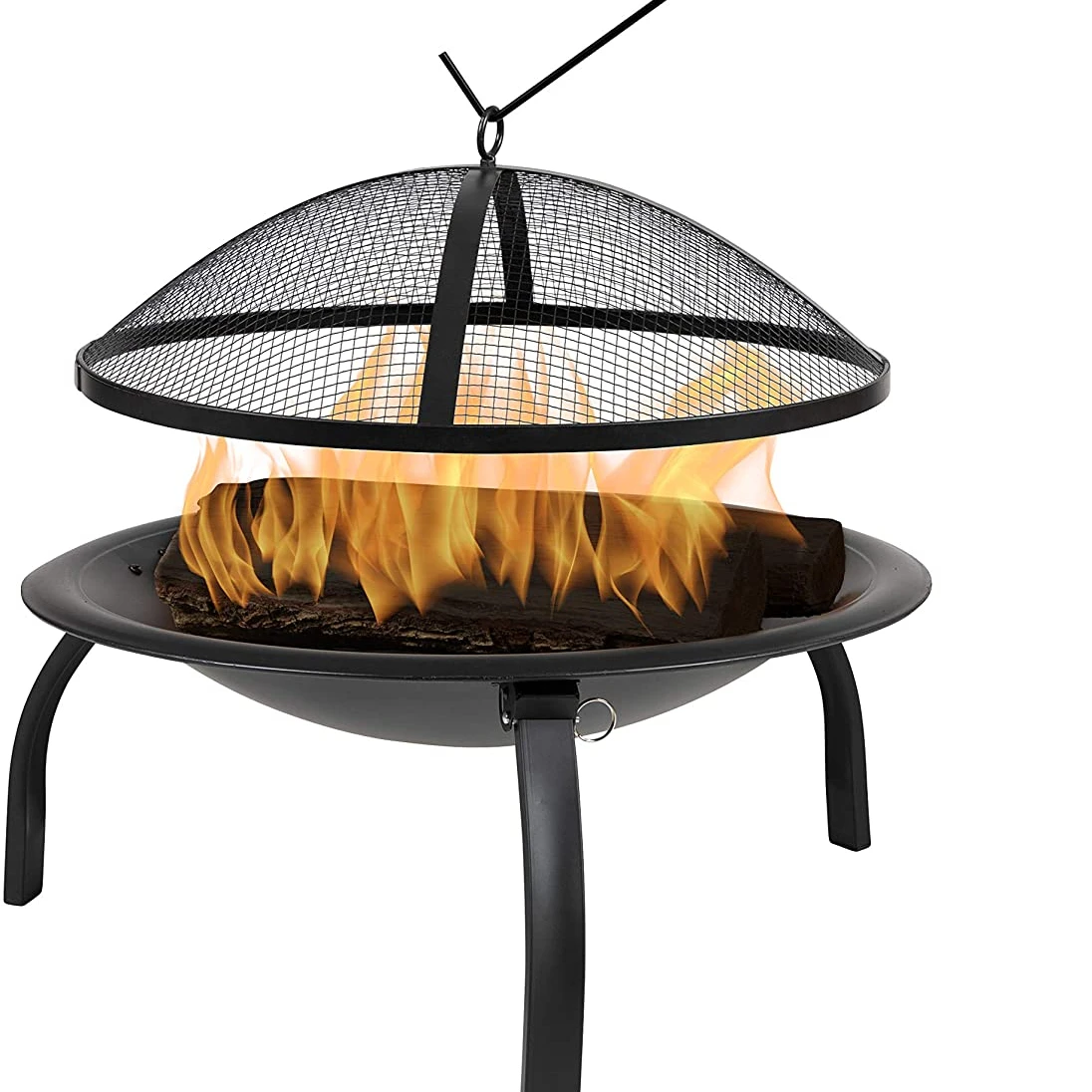 

Portable Fire pits Outdoor Wood Burning Smoker Charcoal BBQ Grill Fire pit Bowl Patio Small Fire pits Outside Camping Barbecue