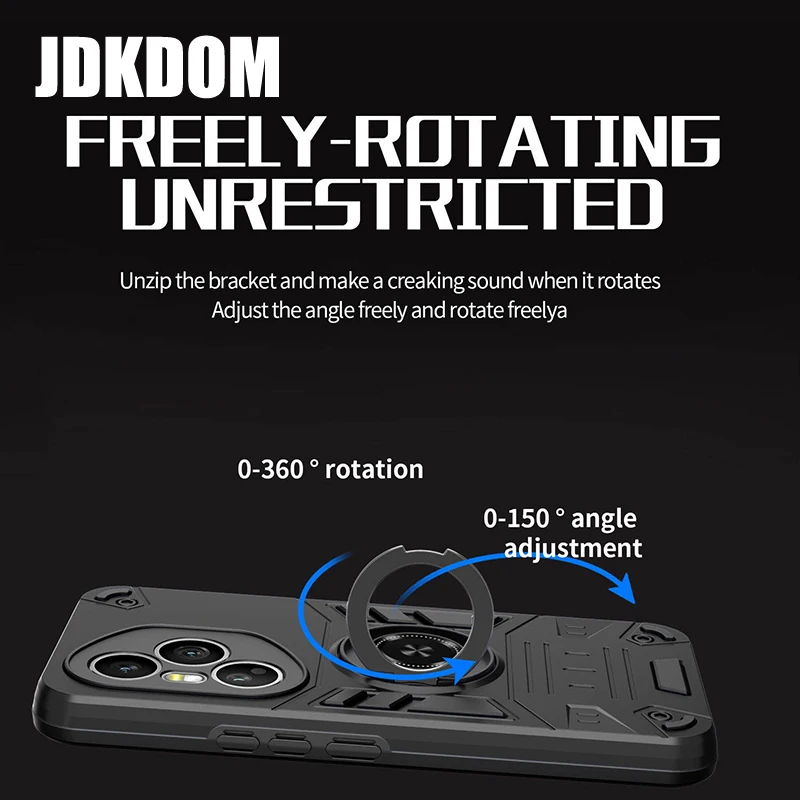 JDKDOM Shockproof Metal Ring Invisible Bracket Phone Case For Honor 400 Lite Magnetic Ring Holder Cover For Honor Magic 7 Pro - view 4
