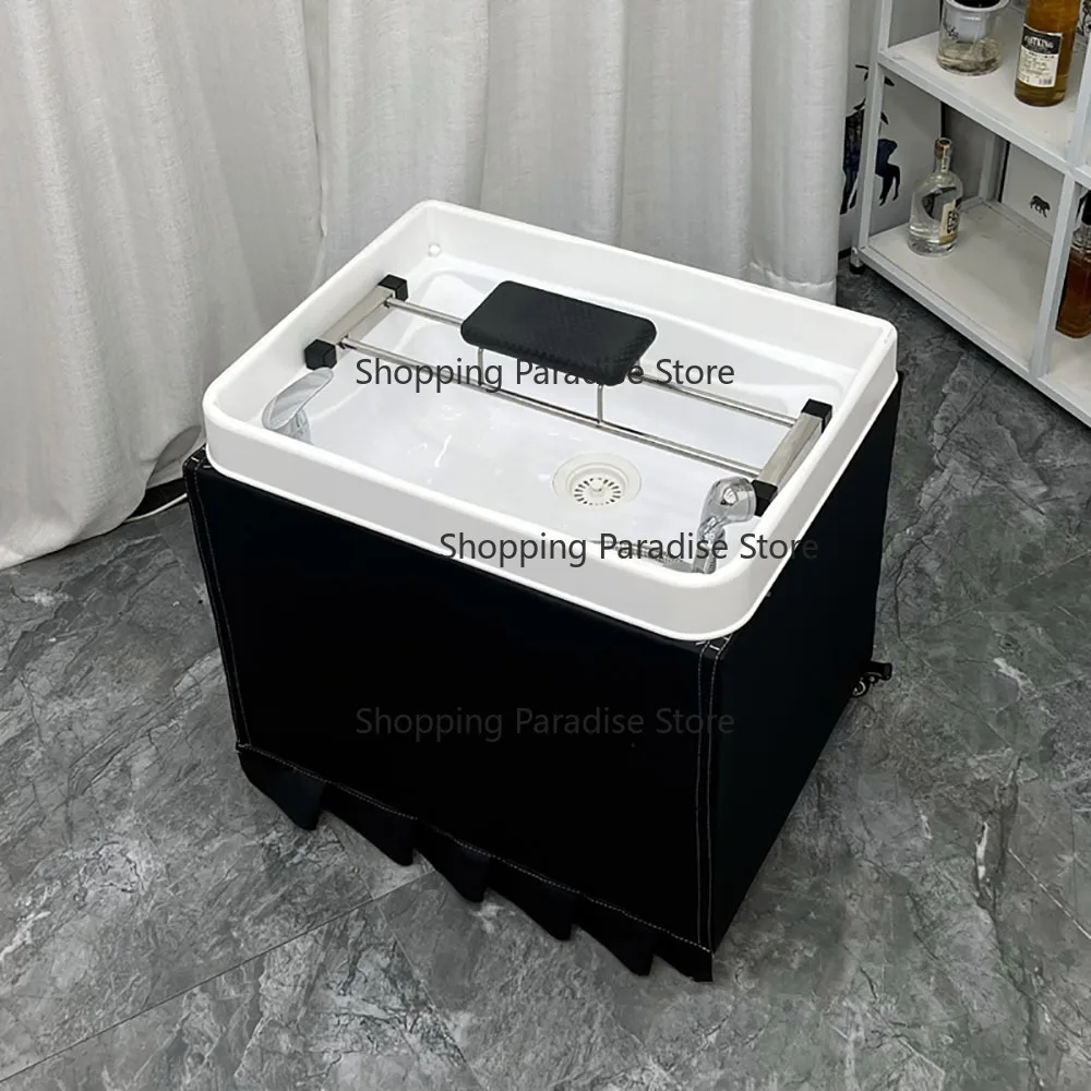 

Simple Portable Head Spa Salon Hairdresser Shampoo Bed Steamer Nourishing Silla De Equipment Furniture