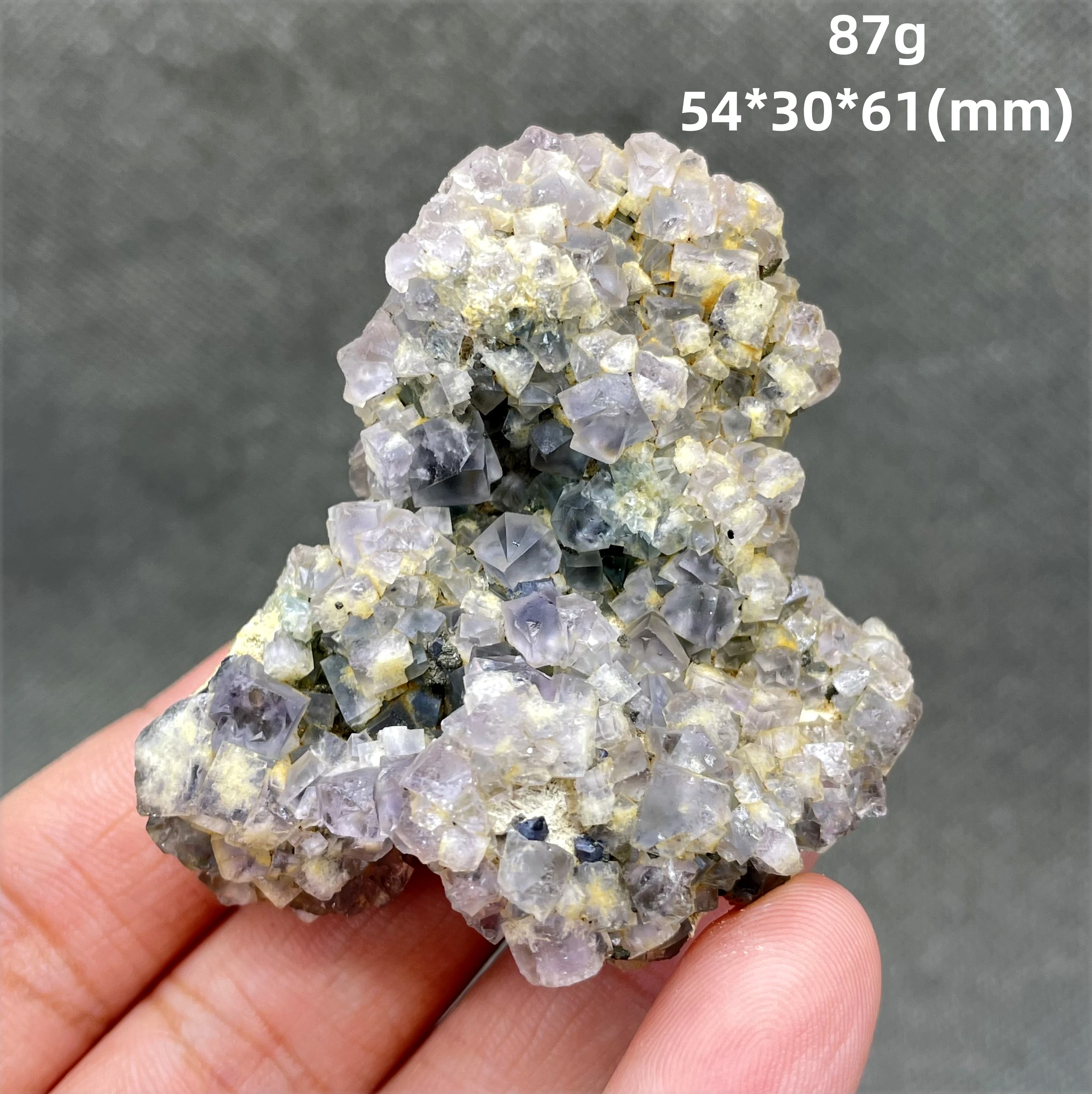 87 g Natural Nigerian Sunlight fluorite Mineral specimen + healing quartz crystals and stones rock gemstone